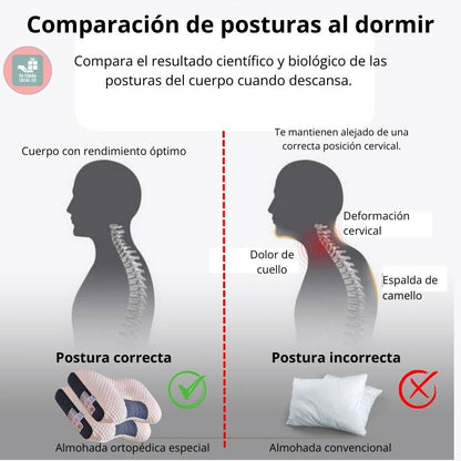 Almohada Ortopédica 3d Con Alineación Cervical Perfecta